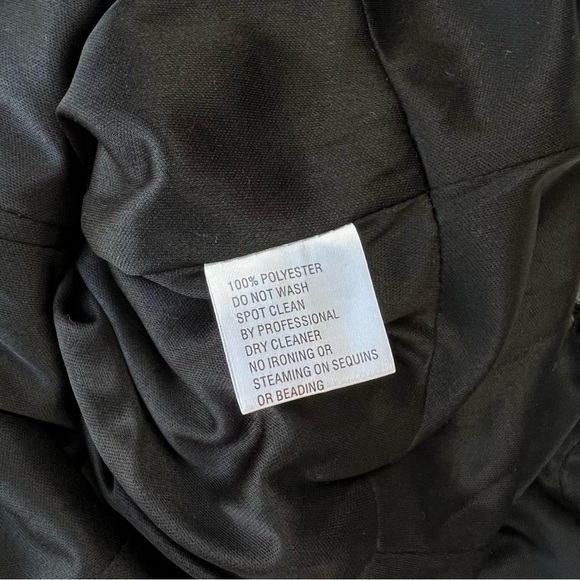 IEENA FOR MAC DUGGAL bronze shimmer metallic faux wrap cocktail dress - Picture 9 of 10